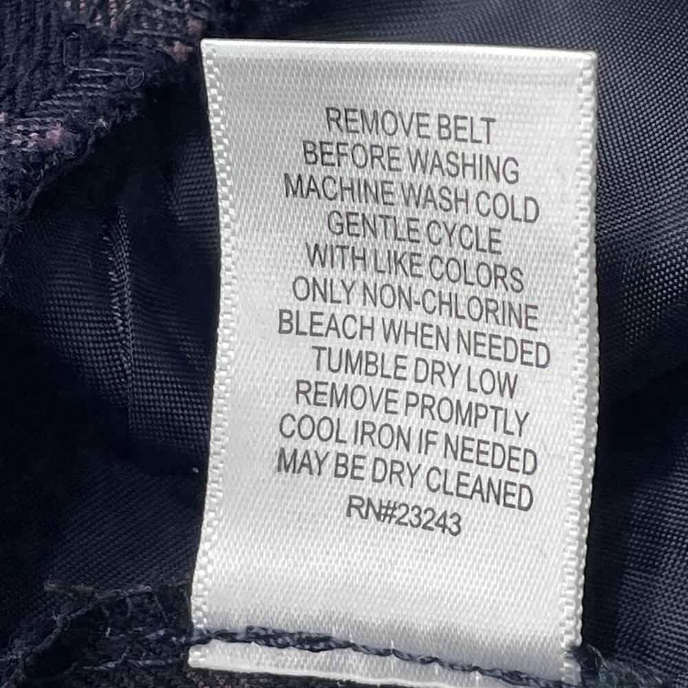 NY & Co 7th Ave 28x33 Women 2 Navy Pink Plaid Pants High Waist Wide Leg Academia - Picture 10 of 10